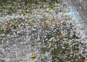 Mưa đá với các hạt rắn có kích thước khác nhau nhưng cực nguy hiểm